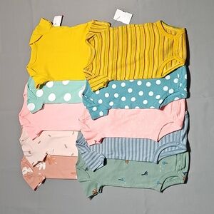 10 Pack Carter's 3-Month Infant Bodysuit Collection Assorted Colors